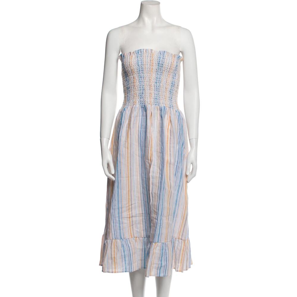 Reformation Striped Knee-Length Dress - Size Large